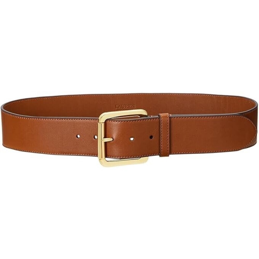LAUREN RALPH LAUREN Women's Leather 2 Wide Belt tan Brown size S